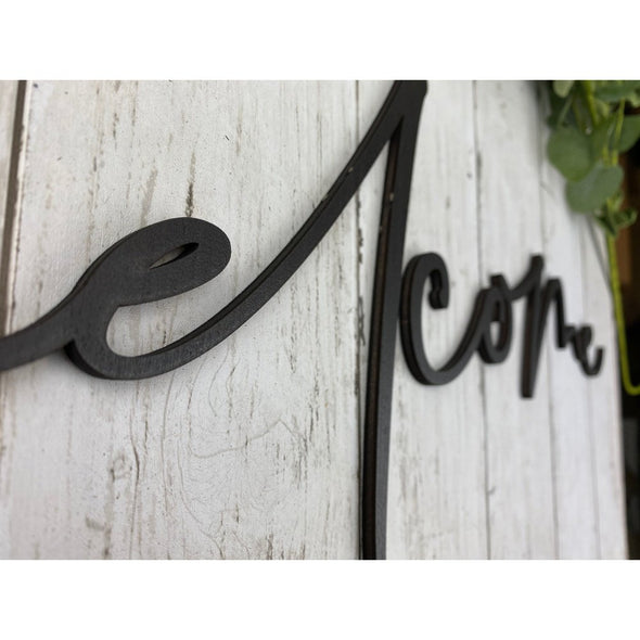Welcome Wood Cut Word (cottage)
