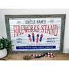 Fireworks Stand Patriotic Wood Sign