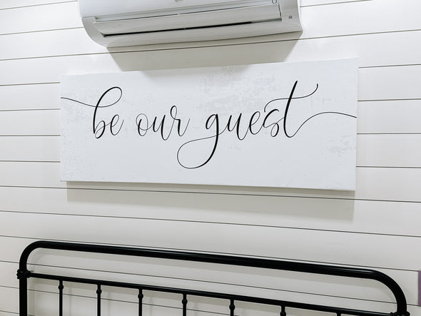 Be Our Guest Bedroom Canvas Sign