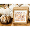 pumpkin patch, pie, bonfire subway tile sign