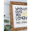 when life gives you lemons make lemonade subway tile sign