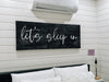 above bed sign