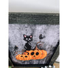 Black Cat And Pumpkins Halloween Sign