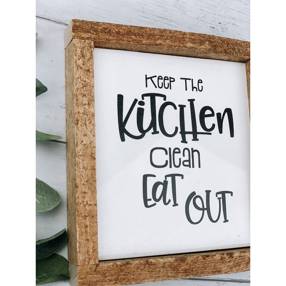 Personalized Eat it or Starve Funny Farmhouse Kitchen Sign