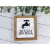 wash your hands subway tile sign