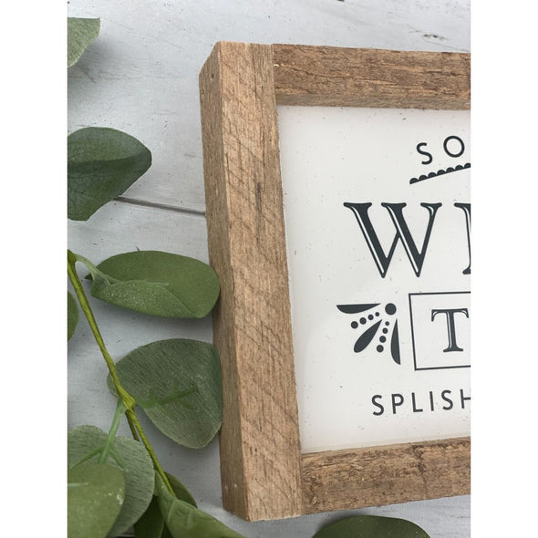 welcome to our pool subway tile sign