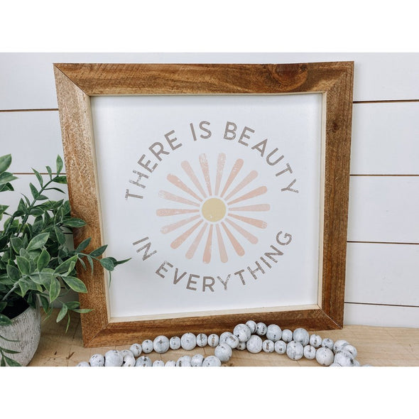There Is Beauty In Everything Retro Wood Sign