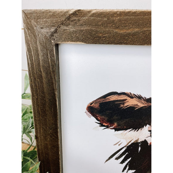Watercolor Cow Wood Sign
