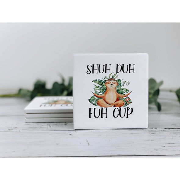 Shuh Duh Fuh Cup Sandstone Coasters