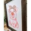 Watercolor Pig Wood Sign