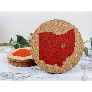 ohio decor ohio state decor, ohio coasters, drink coasters, beverage coasters