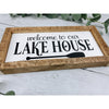 welcome to our lake house subway tile sign