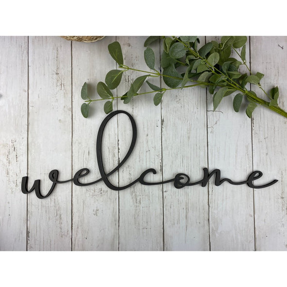 Welcome Wood Cut Word (aubrielle)