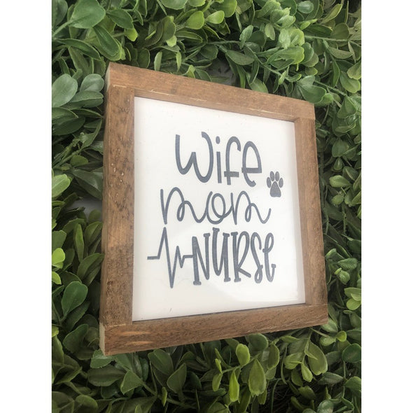 wife mom nurse subway tile sign