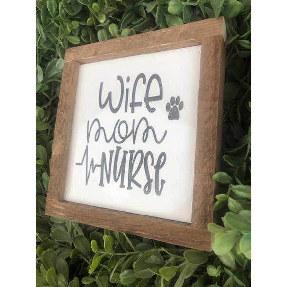 wife mom nurse subway tile sign