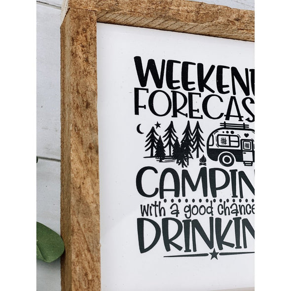 weekend forecast camping subway tile sign