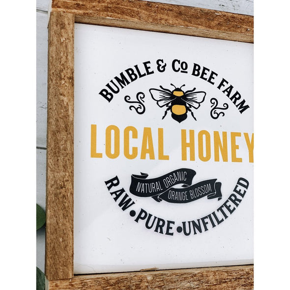 local honey subway tile sign