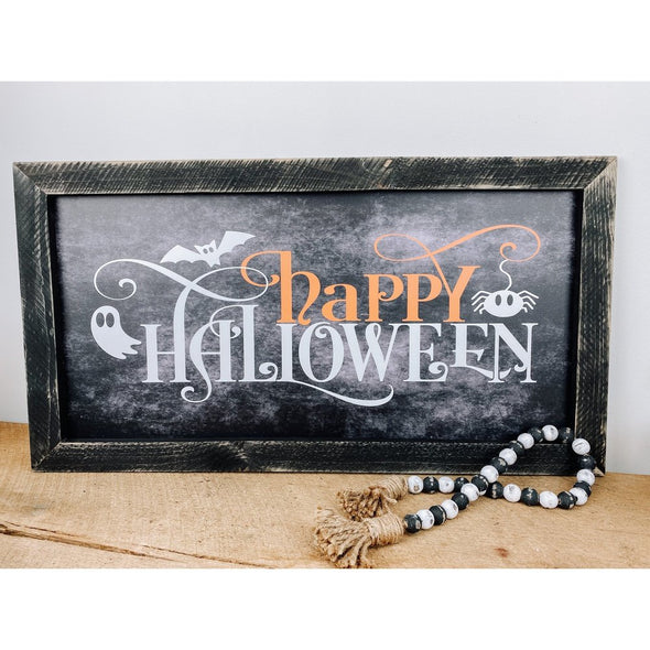 Happy Halloween Wood Sign