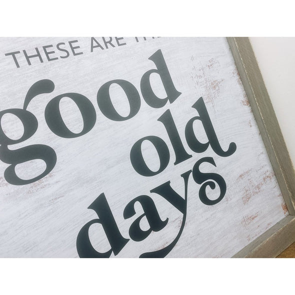 These Are The Good Old Days Wood Sign