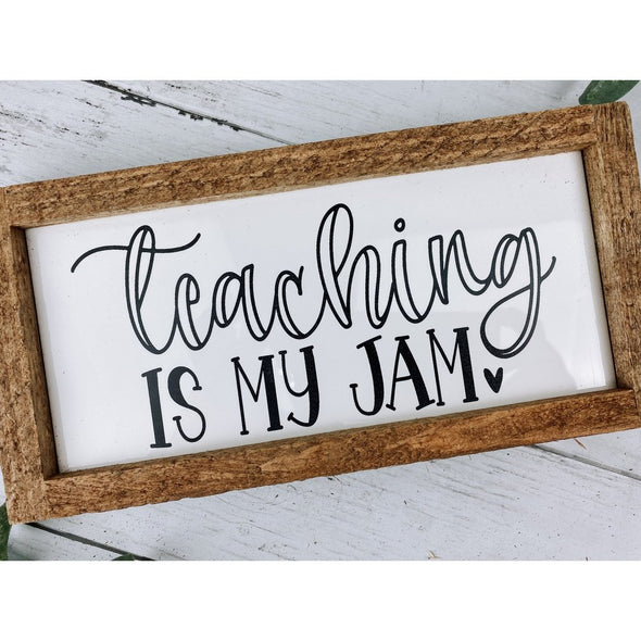 teaching is my jam subway tile sign
