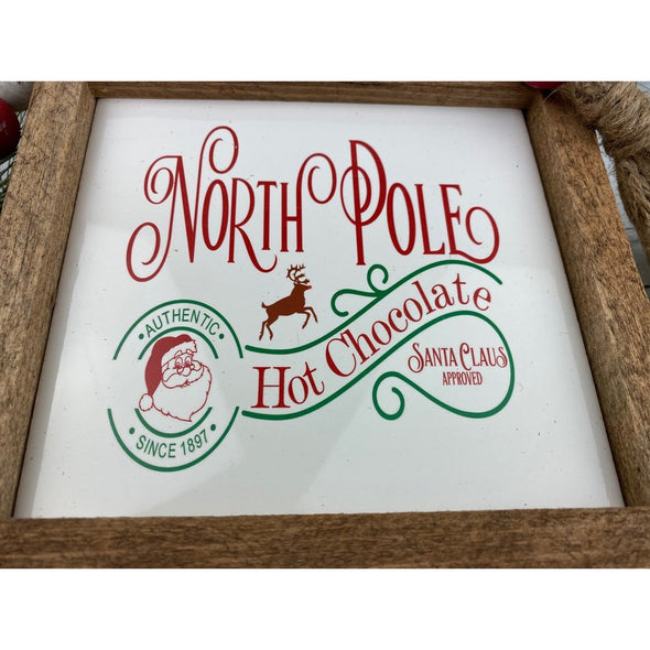 north pole subway tile sign