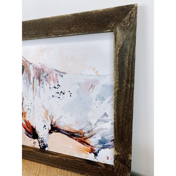 watercolor white bull sign