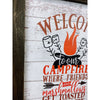 Welcome To Our Campfire Camping Sign