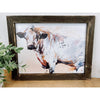watercolor white bull sign