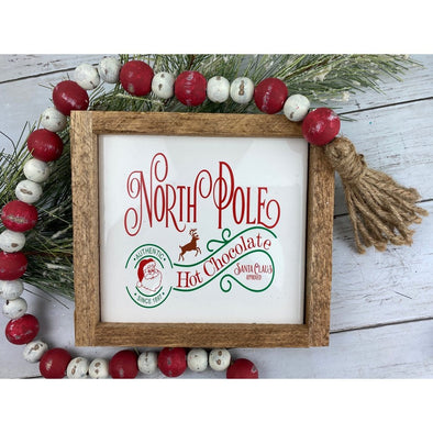 north pole subway tile sign