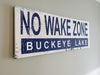 No Wake Zone Canvas Gallery Wrapped Sign