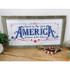 America Land Of The Free Because Of The Brave Wood Sign