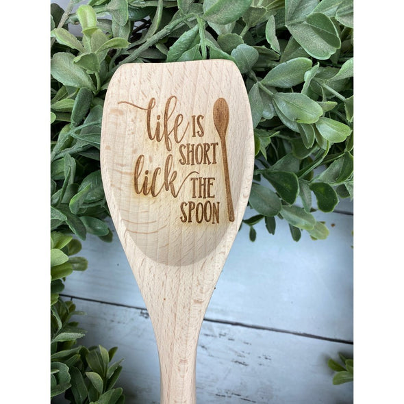 Life Is Short, Lick The Spoon Wooden Spoon