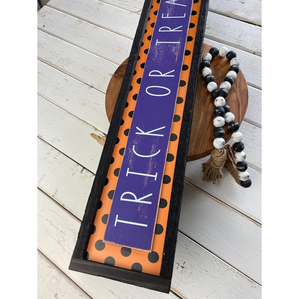 Trick Or Treat Halloween Wood Sign