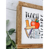 teach love inspire in color with apple sign