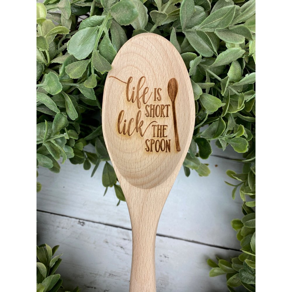 Life is Short Lick the Spoon Oven Mitt Set of 2 