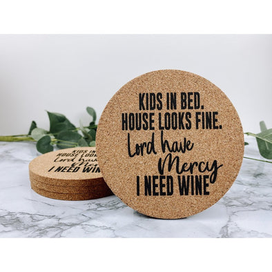 Kids In Bed House Looks Fine Coasters