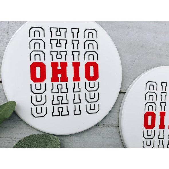 Ohio State Sandstone Coasters