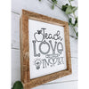 teach love inspire subway tile sign