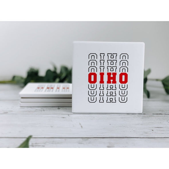 Ohio State Sandstone Coasters