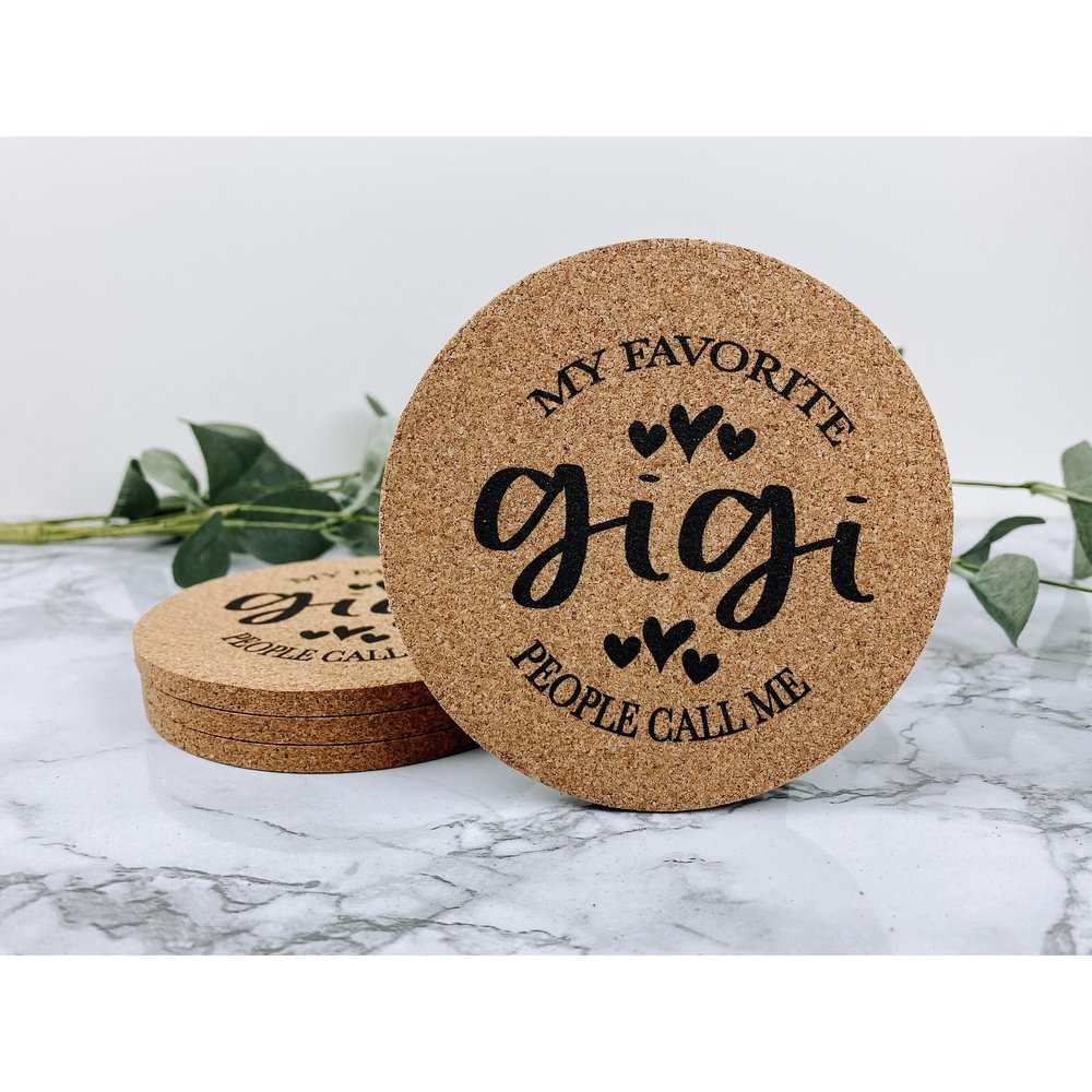 My Favorite People Call Me Gigi With Hearts Cork Or Sandstone