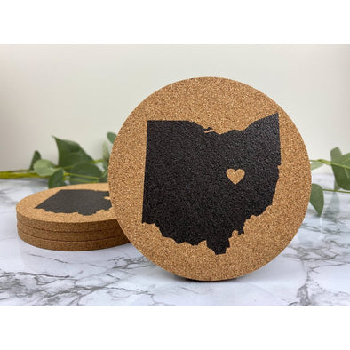 ohio decor, ohio state decor, ohio coasters, drink coasters, beverage coasters