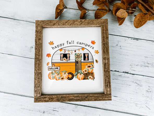 Happy Camper Fall Subway Tile Sign