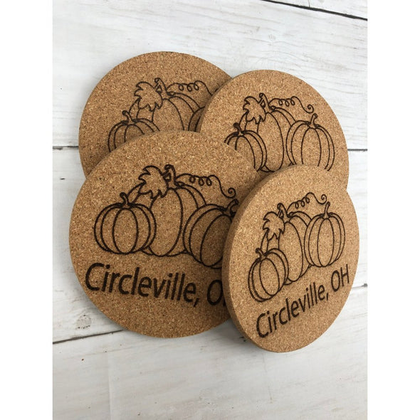 Pumpkins Circleville Ohio Cork Coasters