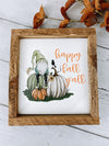 Happy Fall Ya'll With Gnome Subway Tile Sign