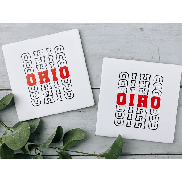 Ohio State Sandstone Coasters