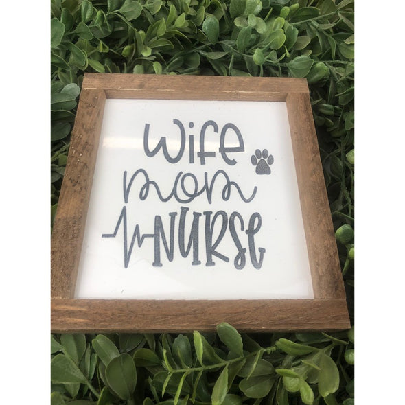 wife mom nurse subway tile sign