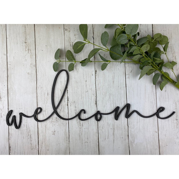 Welcome Wood Cut Word (littlerose)