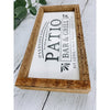 patio bar and grill subway tile sign