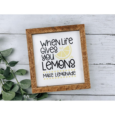 when life gives you lemons make lemonade subway tile sign