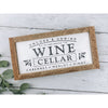 wine cellar subway tile sign